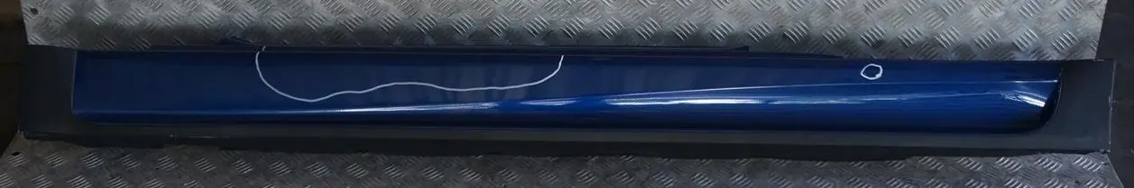 BMW Mini Cooper R50 R53 JCW Aerokit Left N/S Sill Skirt Side Trim Indi Blue 862