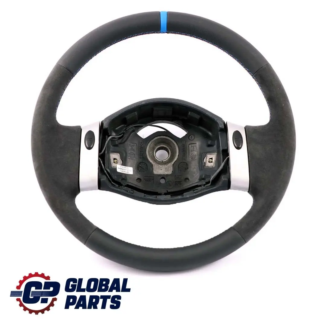 Leather / Alcantara Steering Wheel 2 Spoke Trim to Mini Cooper R50 R52 NEW Black with Part number 0146479 Mini Cooper R50 R52 NEW Black Leather / Alcantara Steering Wheel 2 Spoke Trim - SKU 0146479-6 - Part number 0146479