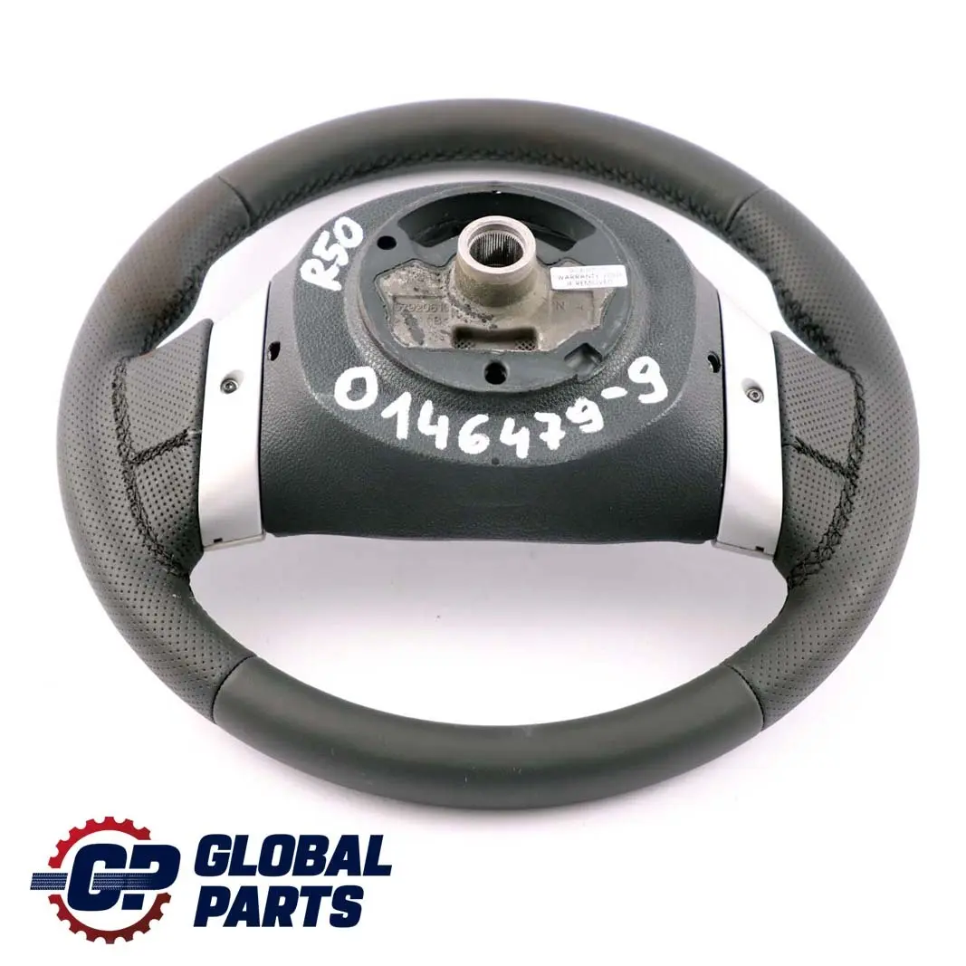 NUOVA Pelle Nera Volante 2 Raggi per Mini Cooper One R50 R52 R53 con numero di parte 0146479 Mini Cooper One R50 R52 R53 NUOVA Pelle Nera Volante 2 Raggi - SKU 0146479-9 - Numero di parte 0146479