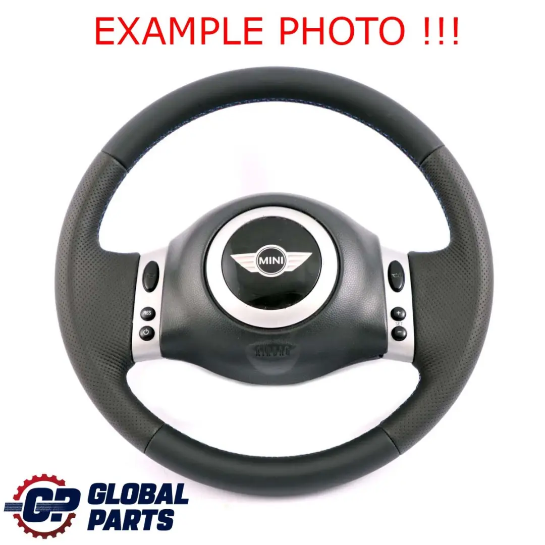 NUOVO volante sportivo in pelle nera multifunzione per Mini Cooper R50 R53 con numero di parte 0146480 Mini Cooper R50 R53 NUOVO volante sportivo in pelle nera multifunzione - SKU 0146480-4 - Numero di parte 0146480