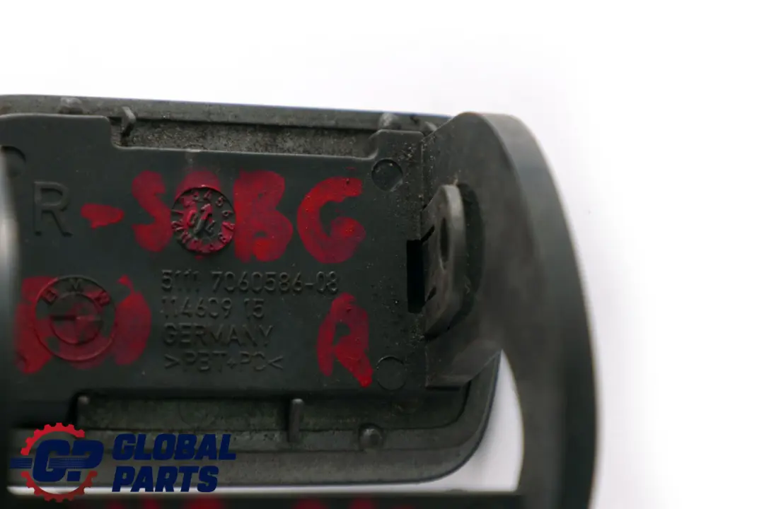 BMW E60 E61 Front Bumper Headligh Spray Flap Cover Right O/S Silbergrau - A08 - SKU 0149266-SBG - Part number 7060586