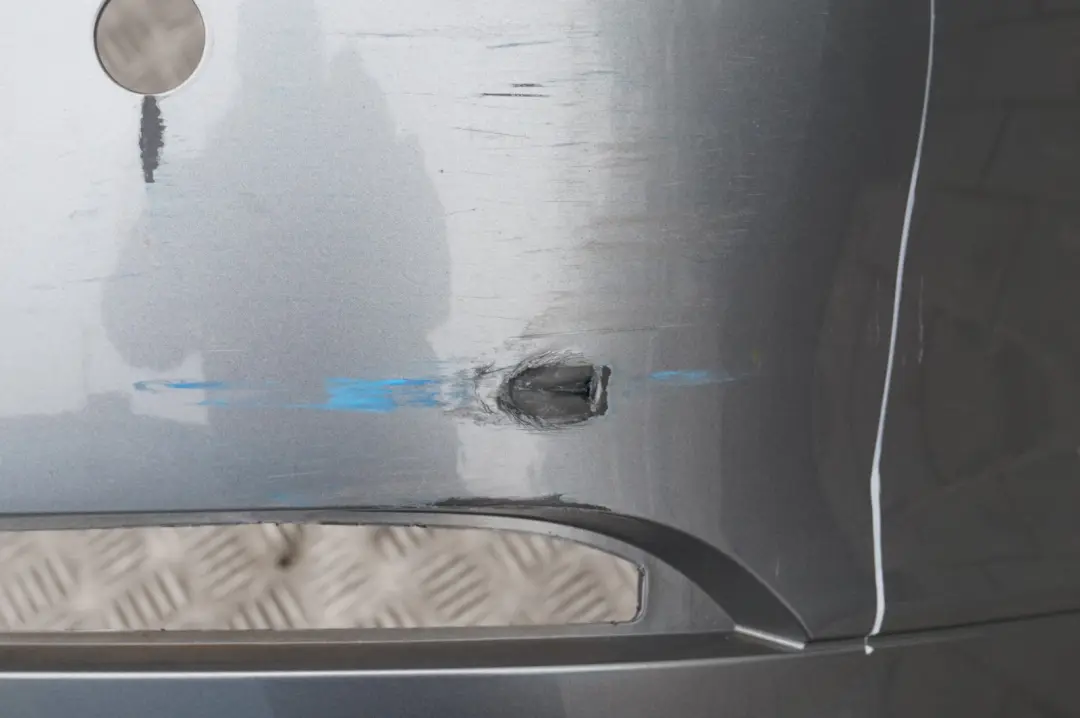 BMW 5 Series E60 1 Saloon Rear Bumper PDC Silbergrau Grey Metallic A08 - SKU 0149318-SBG1 - Part number 0149318