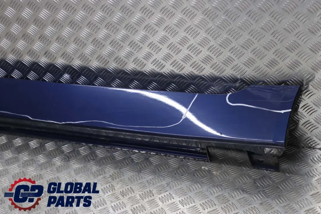 BMW 5 E60 E61 Schwellerleiste Blende Schweller Links Mysticblau Blau - A07 - SKU 0150277-MYS - Teilenummer 0150277