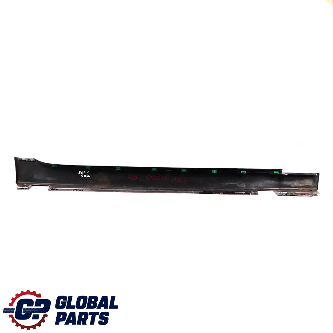 BMW 5 E60 E61 Door Sill Side Cover Skirt Left N/S Silbergrau Silver Grey - A08 - SKU 0150277-SBG3 - Part number 0150277