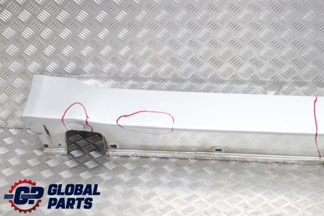 Door Sill Side Cover Skirt Right O/S Titansilber Silver 354 to BMW 5 E60 E61 4 with Part number 0150278 BMW 5 E60 E61 4 Door Sill Side Cover Skirt Right O/S Titansilber Silver 354 - SKU 0150278-TS4 - Part number 0150278