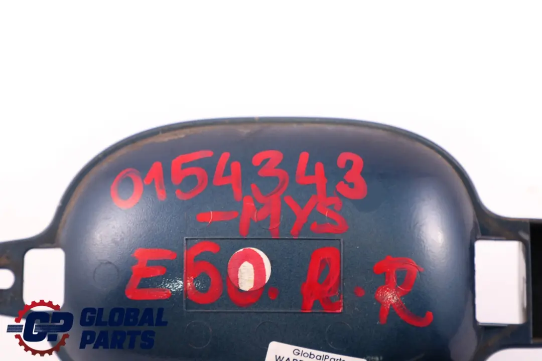 Empuñadura Sin Agujero Trasera Derecha Mysticblau Azul - A07 0 para BMW E60 E61 con número de pieza 154343 BMW E60 E61 Empuñadura Sin Agujero Trasera Derecha Mysticblau Azul - A07 0 - SKU 0154343-MYS - Número de pieza 154343
