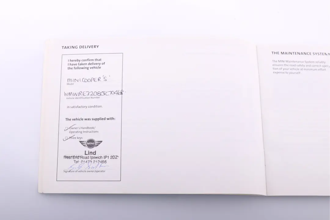 BMW Mini Cooper R56 Service Booklet Radio Instructions Pouch Case Wallet Set - SKU 0156505 - Part number 0156505