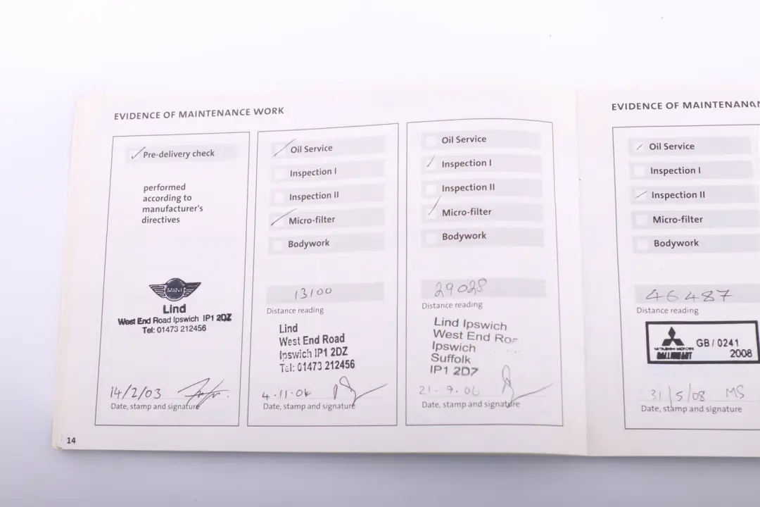 BMW Mini Cooper R56 Service Booklet Radio Instructions Pouch Case Wallet Set - SKU 0156505 - Part number 0156505