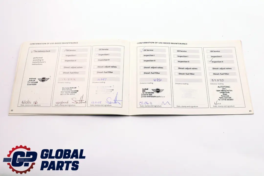 BMW Mini 1 R50 R52 R53 Service Booklet Owner's Handbook Set Pouch Case - SKU 0158093-2 - Part number 0158093