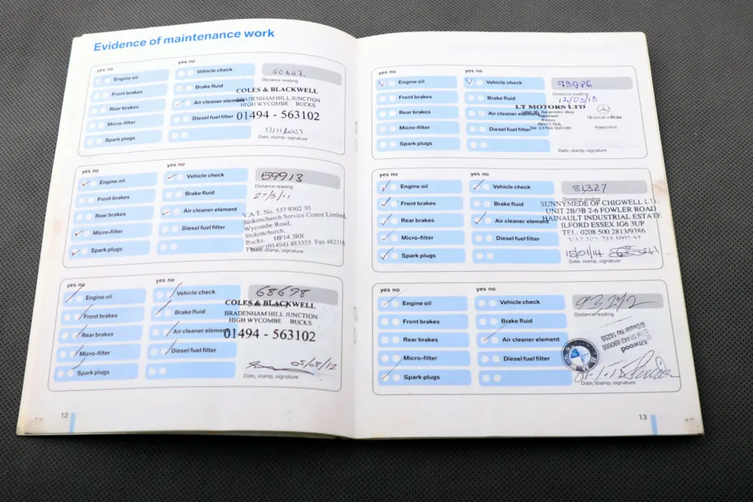 BMW 1 Series E87 Service Booklet Owner's Handbook Pouch Case Wallet Set - SKU 0158290-2 - Part number 0158290