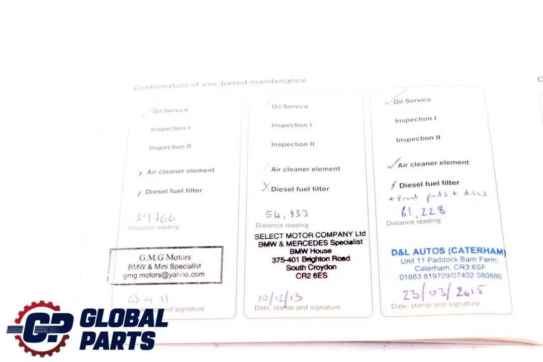 BMW X3 X5 Z4 Series E53 E83 E85 Service Booklet Book 0 - SKU 158637 - Part number 0158637