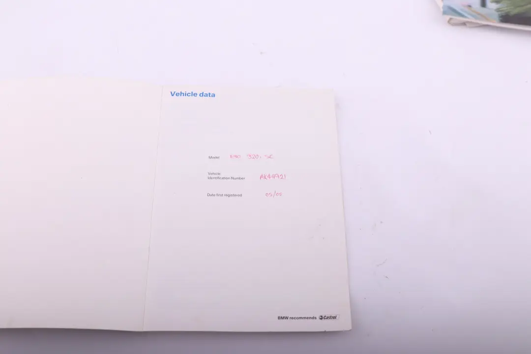 BMW 1 Series 1 E87 Service Booklet Owner's Handbook Pouch Case Wallet - SKU 0159204-1 - Part number 0159204