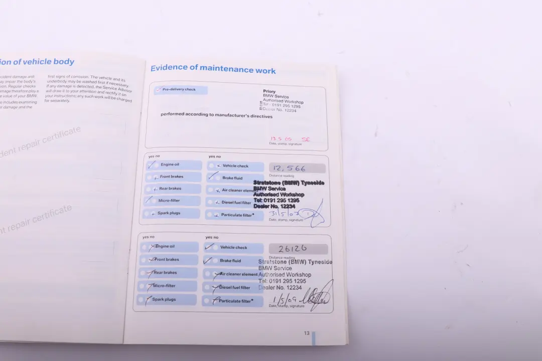 BMW 1 Series 1 E87 Service Booklet Owner's Handbook Pouch Case Wallet - SKU 0159204-1 - Part number 0159204