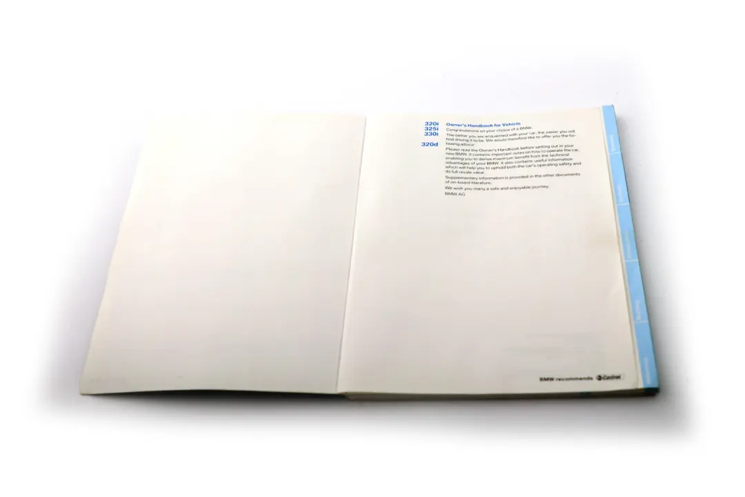 BMW 1 Series E87 Service Booklet Owner's Handbook Pouch Case Wallet - SKU 159204 - Part number 159204