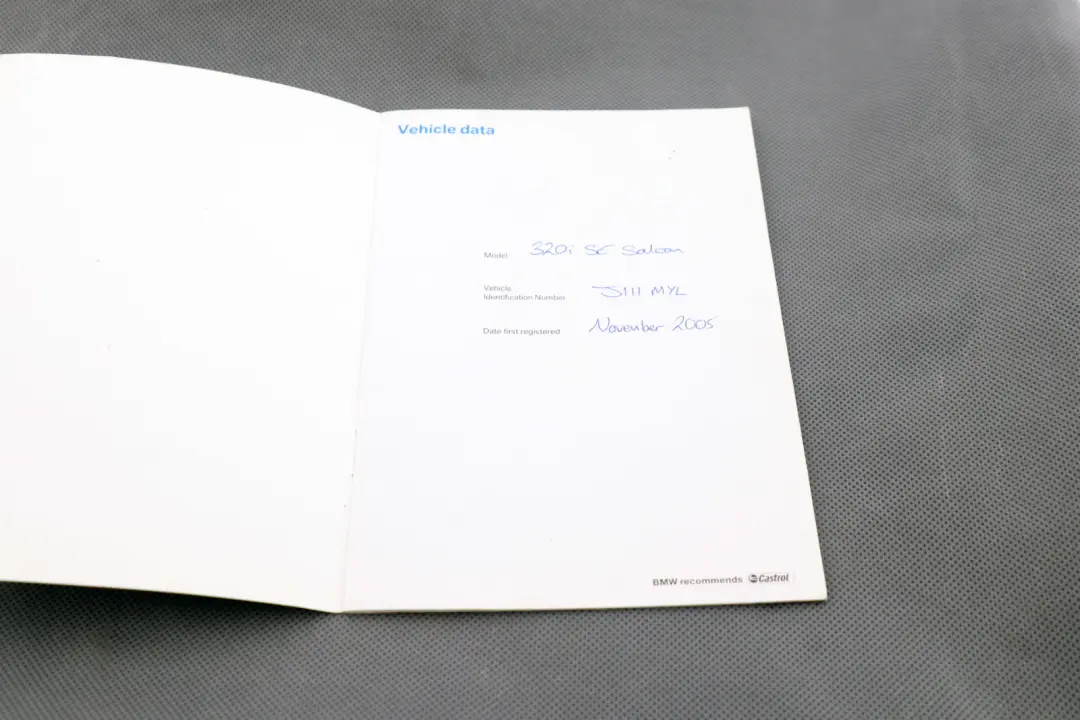 BMW 1 Series E87 Service Booklet Radio Instructions Pouch Case Wallet - SKU 159350 - Part number 159350