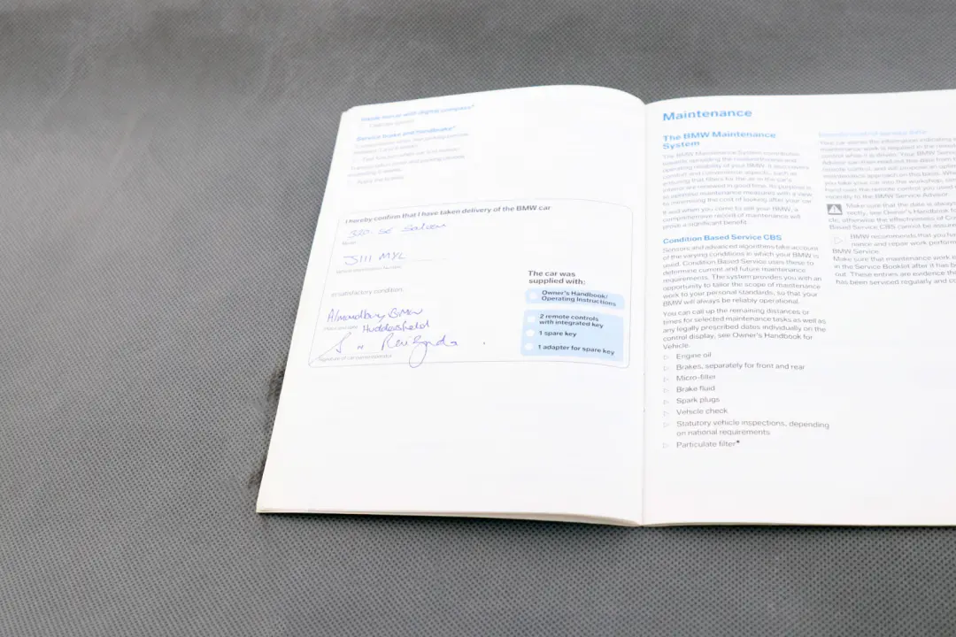 BMW 1 Series E87 Service Booklet Radio Instructions Pouch Case Wallet - SKU 159350 - Part number 159350