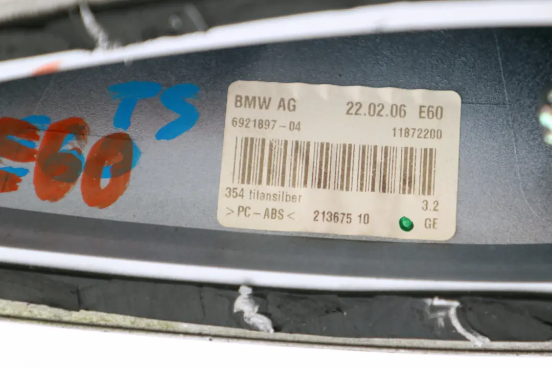 BMW E60 E60N M5 Custodia Vuota per Tetto Argento-Titanio Metallizzato - SKU 0301273-TS - Numero di parte 301273