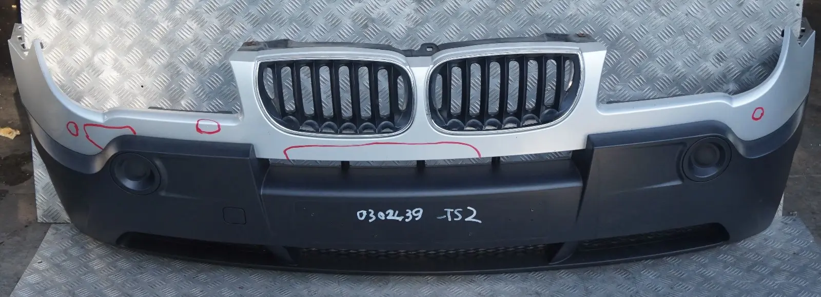BMW X3 Series 2 E83 Complete Front Bumper PDC Titansilber Titan Silver Metallic