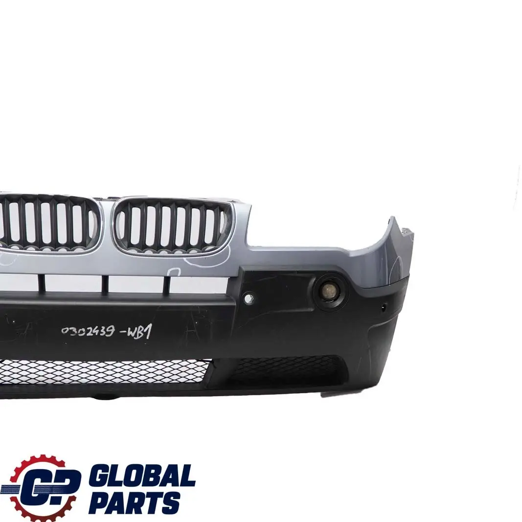 Complete Front Bumper PDC Bluewater Blue Water Metallic 896 to BMW X3 Series E83 1 with Part number 302439 BMW X3 Series E83 1 Complete Front Bumper PDC Bluewater Blue Water Metallic 896 - SKU 0302439-WB1 - Part number 302439