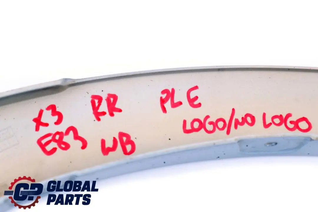 Aerokit Aero Rear Right O/S Wheel Arch Cover Bluewater Metallic to BMW X3 E83 1 with Part number 0302748 BMW X3 E83 1 Aerokit Aero Rear Right O/S Wheel Arch Cover Bluewater Metallic - SKU 0302748-1 - Part number 0302748