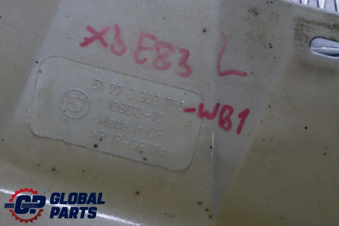 BMW X3 E83 Aerokit Listello Portiera Gonna SX Blu Acqua di Alto Mare Aqua 896 - SKU 0302753-WB1 - Numero di parte 0302753