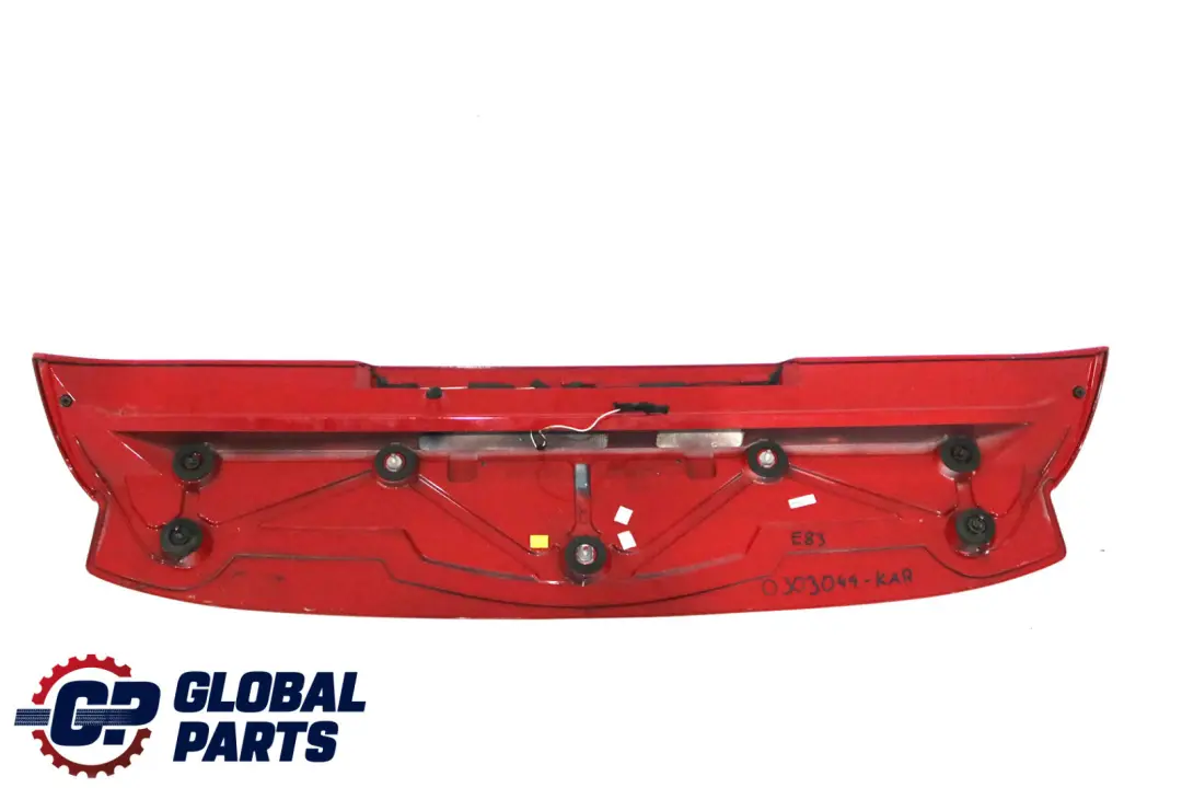 Spoiler Upper Trunk Lid Roof Karmesinrot Crimson Red to BMW X3 Series E83 Rear with Part number 0303044 BMW X3 Series E83 Rear Spoiler Upper Trunk Lid Roof Karmesinrot Crimson Red - SKU 0303044-KAR - Part number 0303044
