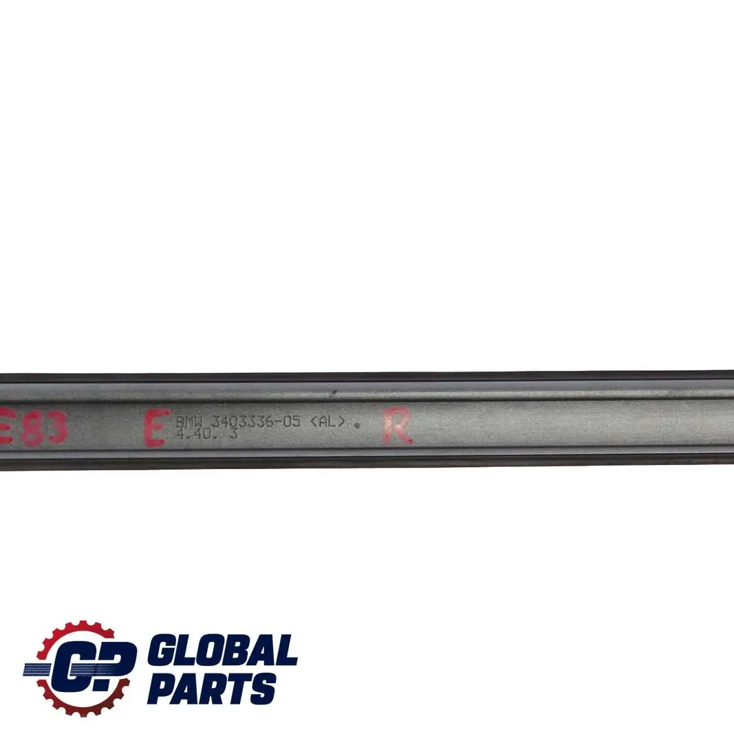 Right O/S Roof Moulding Trim Strip Silbergrau Silver Grey - A08 to BMW X3 E83 with Part number 0304930 BMW X3 E83 Right O/S Roof Moulding Trim Strip Silbergrau Silver Grey - A08 - SKU 0304930-SBG1 - Part number 0304930