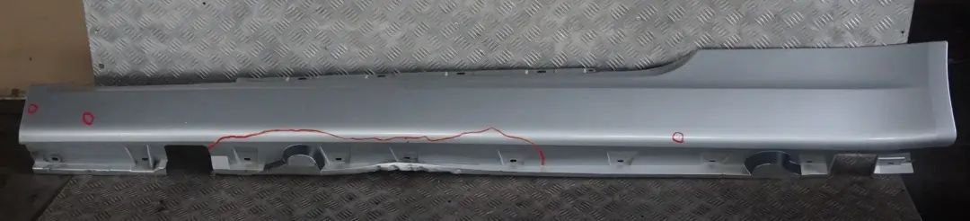 BMW 6 Series E63 E64 Door Sill Side Cover Skirt Left N/S Titansilber Silver 354 - SKU 0304947-TS - Part number 0304947