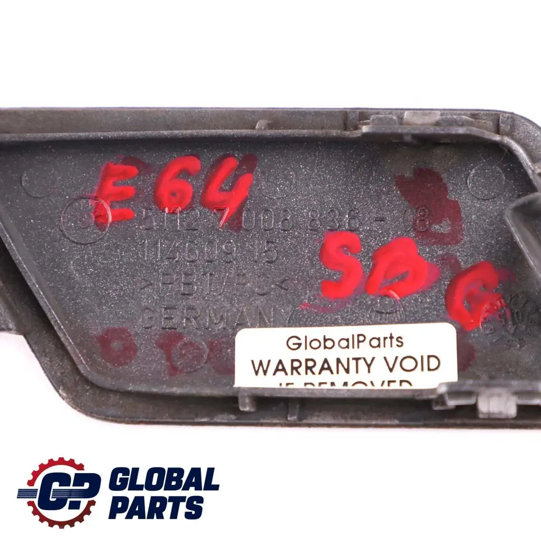 BMW 6 Series E63 E64 Flap Towing Eye Rear Bumper Silbergrau Silver Grey - SKU 0306436-SBG - Part number 7008836