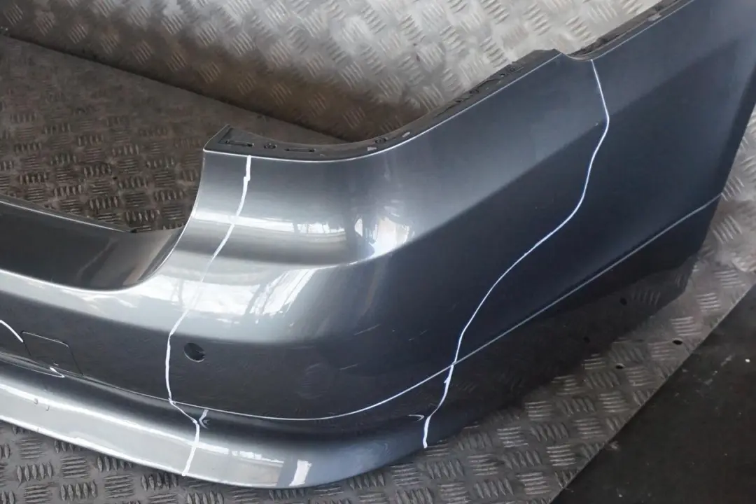 BMW 5 E61 Touring Rear Bumper Trim Panel PDC Titangrau Grey II Metallic - A36 - SKU 0306983-TGR - Part number 0306983