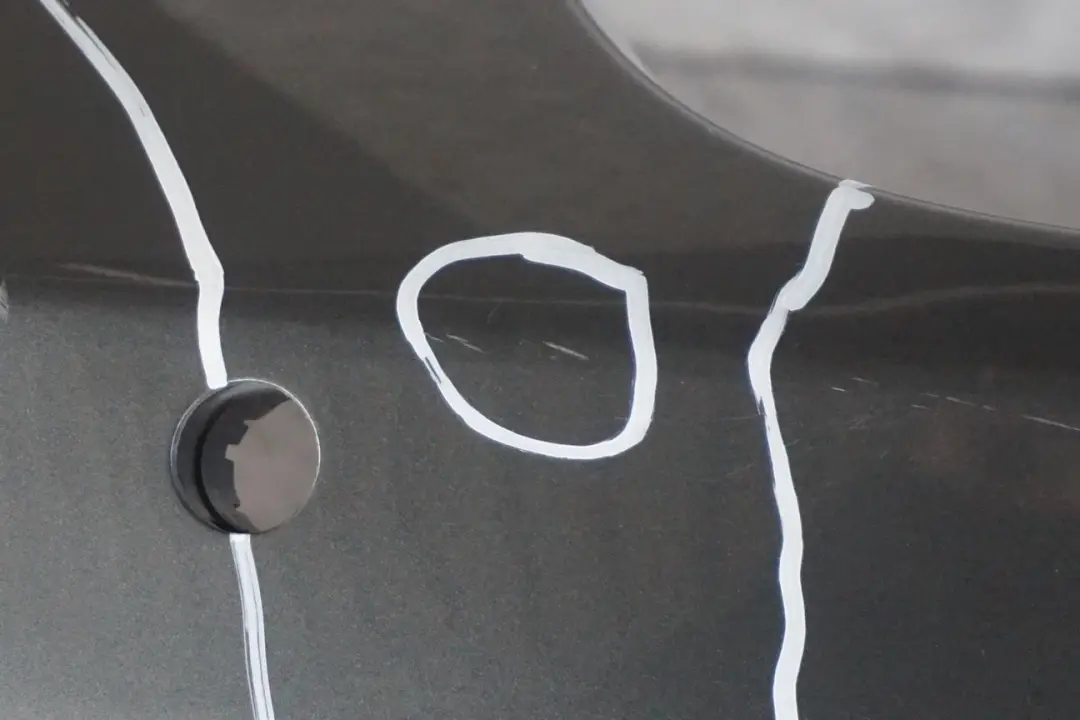 BMW 5 E61 Touring Rear Bumper Trim Panel PDC Titangrau Grey II Metallic - A36 - SKU 0306983-TGR - Part number 0306983