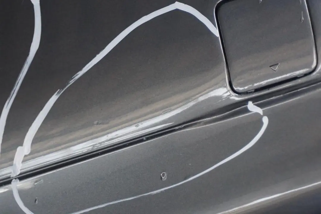 BMW 5 E61 Touring Rear Bumper Trim Panel PDC Titangrau Grey II Metallic - A36 - SKU 0306983-TGR - Part number 0306983