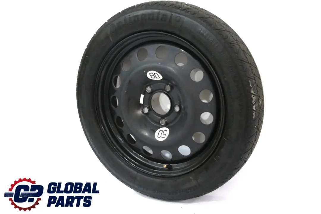Ruota Di Scorta Compatta In Acciaio Nero 135/80 R17 per BMW E60 con numero di parte 0308889 BMW E60 Ruota Di Scorta Compatta In Acciaio Nero 135/80 R17 - SKU 0308889-1 - Numero di parte 0308889