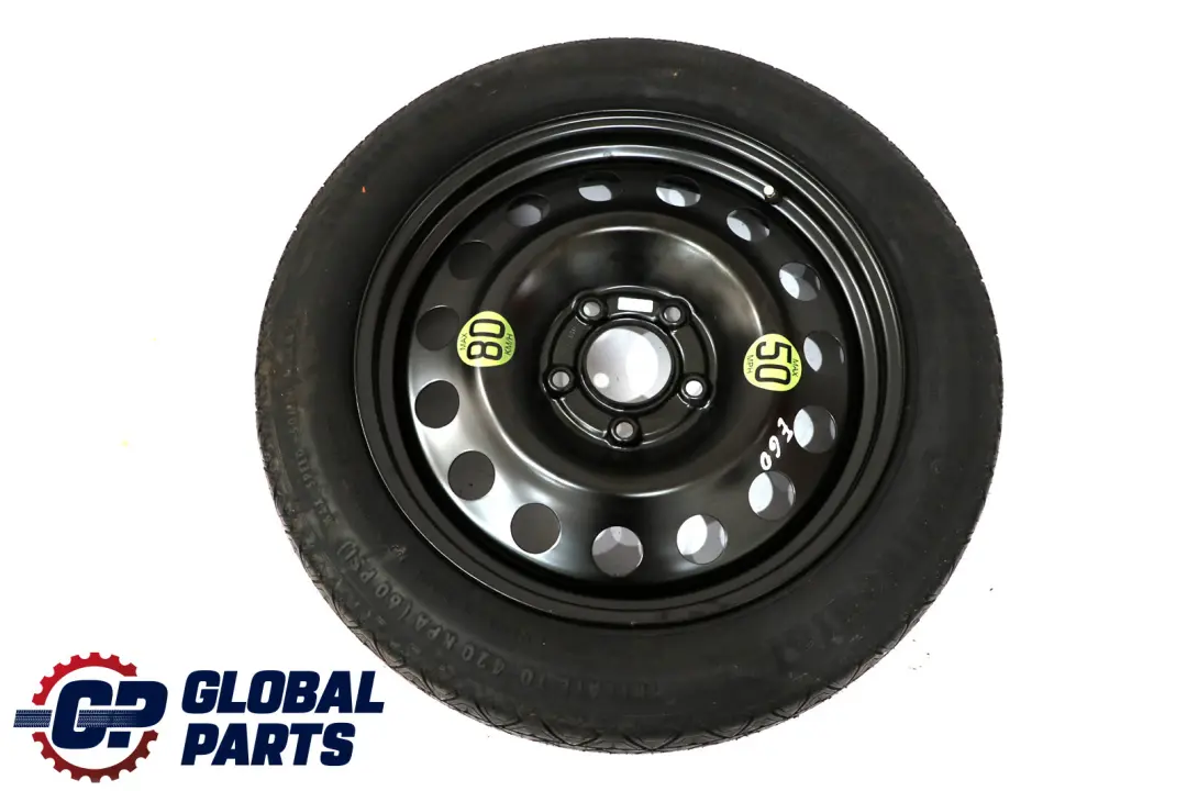 BMW E60 Compact Reserverad Stahl Schwarz 135/80 R17 6758778 - SKU 0308889 - Teilenummer 0308889