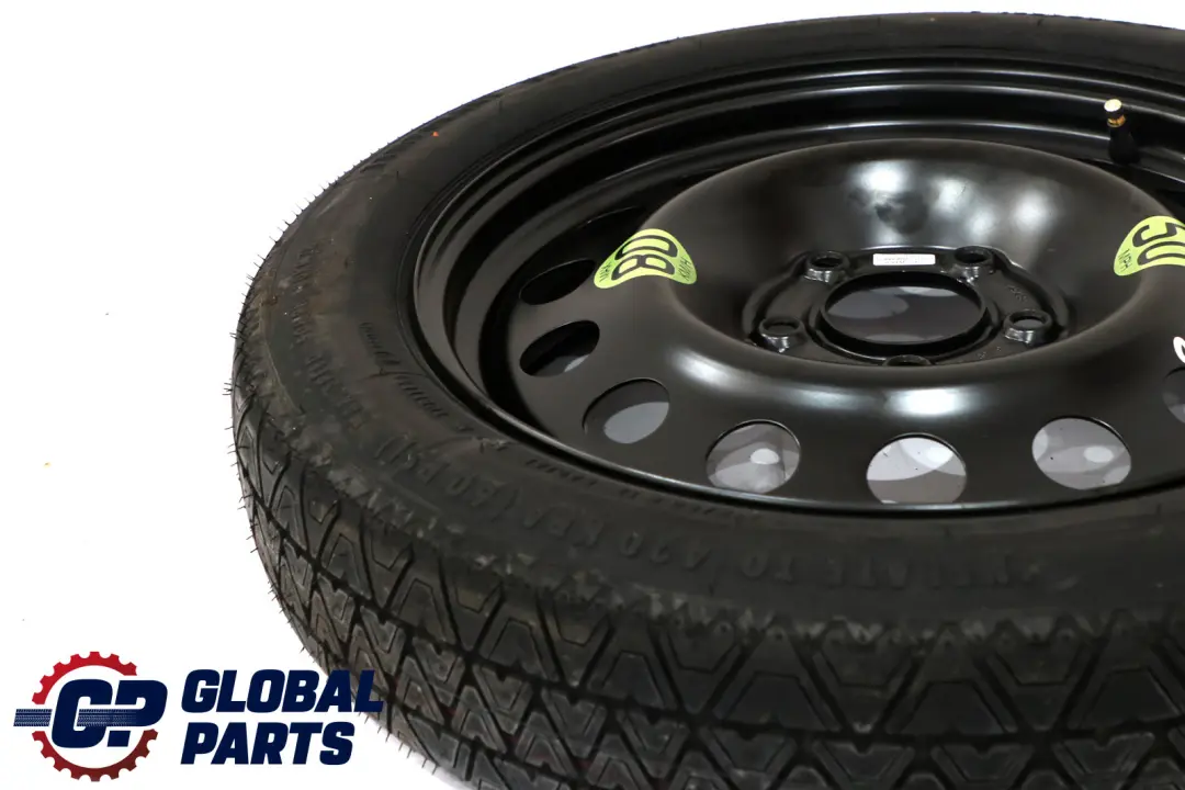 Rueda De Recambio Compacta Acero Negro 135/80 R17 para BMW E60 con número de pieza 0308889 BMW E60 Rueda De Recambio Compacta Acero Negro 135/80 R17 - SKU 0308889 - Número de pieza 0308889