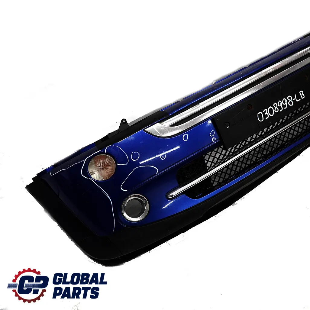 BMW Mini Cooper Cabrio R50 R52 Complete Front Bumper Panel Lightning Blue - A63 - SKU 0308998-LB - Part number 0308998