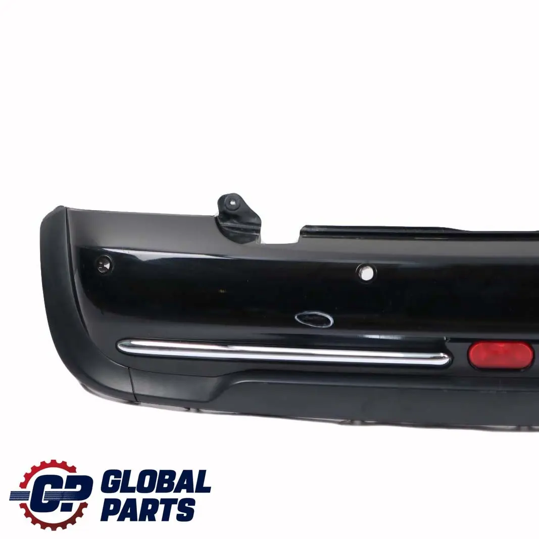 Complete Rear Bumper PDC Holes Panel Black to BMW Mini R52 Cabrio with Part number 0309183 BMW Mini R52 Cabrio Complete Rear Bumper PDC Holes Panel Black - SKU 0309183-BLK - Part number 0309183