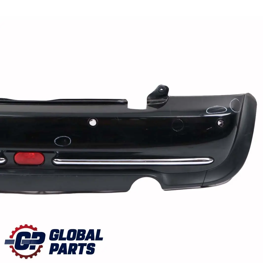 BMW Mini R52 Cabrio Complete Rear Bumper PDC Holes Panel Black - SKU 0309183-BLK - Part number 0309183