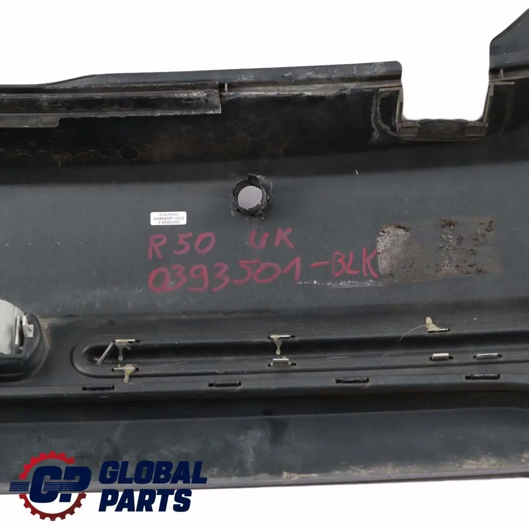 BMW Mini R52 Cabrio Complete Rear Bumper PDC Holes Panel Black - SKU 0309183-BLK - Part number 0309183