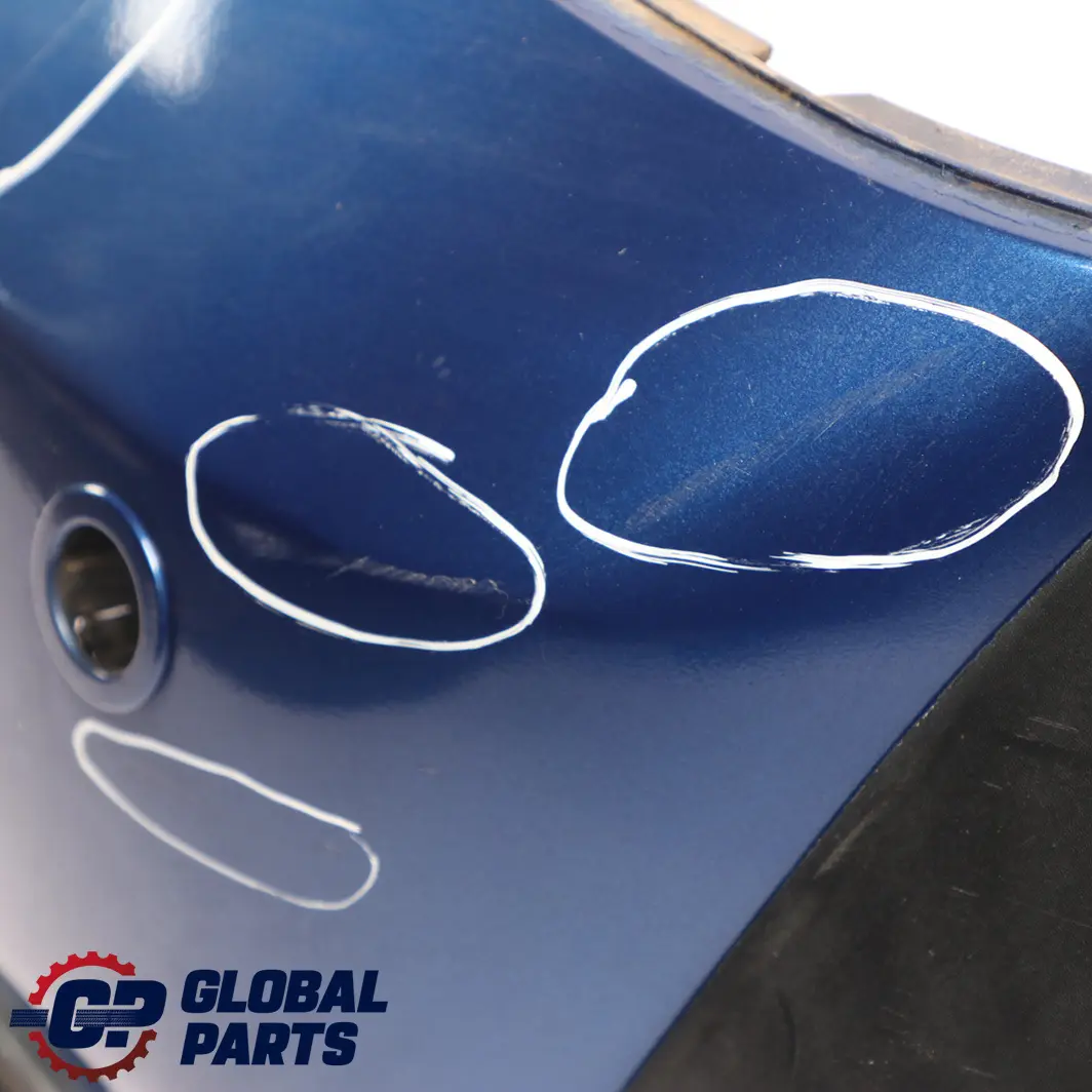 Complete Rear Bumper PDC Holes Panel Lightning Blue to Mini Cooper One R52 Cabrio with Part number 0309183 Mini Cooper One R52 Cabrio Complete Rear Bumper PDC Holes Panel Lightning Blue - SKU 0309183-LB1 - Part number 0309183