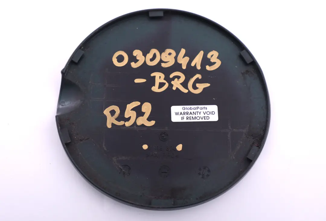 Filler In Flap Fuel Cap Cover British Racing Green 7118374 to Mini Cabrio R52 with Part number 0309413 Mini Cabrio R52 Filler In Flap Fuel Cap Cover British Racing Green 7118374 - SKU 0309413-BRG - Part number 0309413