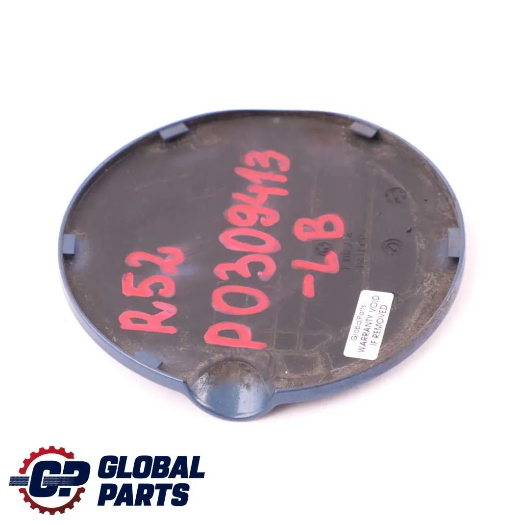 Filler In Flap Fuel Cap Cover Lightning Blue A63 7118374 to Mini Cabrio R52 with Part number 0309413 Mini Cabrio R52 Filler In Flap Fuel Cap Cover Lightning Blue A63 7118374 - SKU 0309413-LB - Part number 0309413