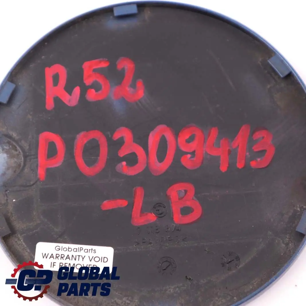 Filler In Flap Fuel Cap Cover Lightning Blue A63 7118374 to Mini Cabrio R52 with Part number 0309413 Mini Cabrio R52 Filler In Flap Fuel Cap Cover Lightning Blue A63 7118374 - SKU 0309413-LB - Part number 0309413