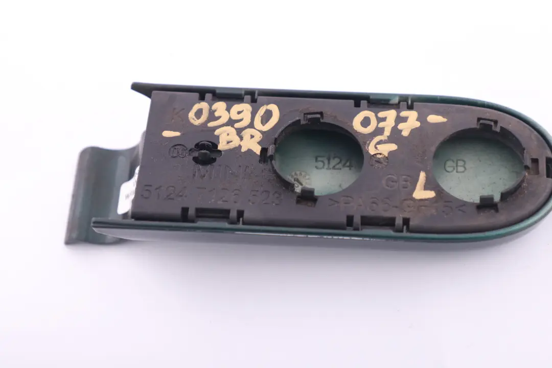 Mini R52 Cabrio Kofferraumdeckel Abdeckung Scharnier links British Racing Green - SKU 0390077-BRG - Teilenummer 0390077