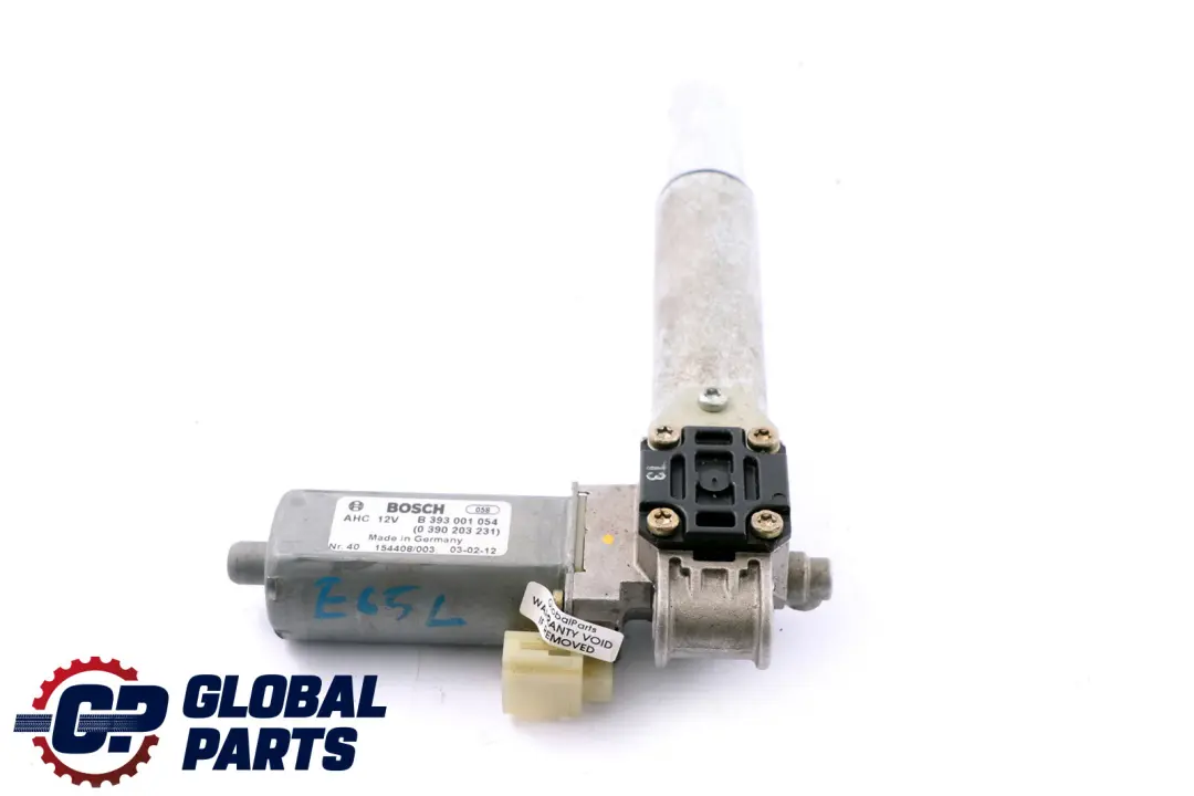 Front Left N/S Seat Adjustment Drive Motor Bosch 0 390 203 231 to BMW 7 Series E65 with Part number 0390203231 BMW 7 Series E65 Front Left N/S Seat Adjustment Drive Motor Bosch 0 390 203 231 - SKU 390203231 - Part number 0390203231