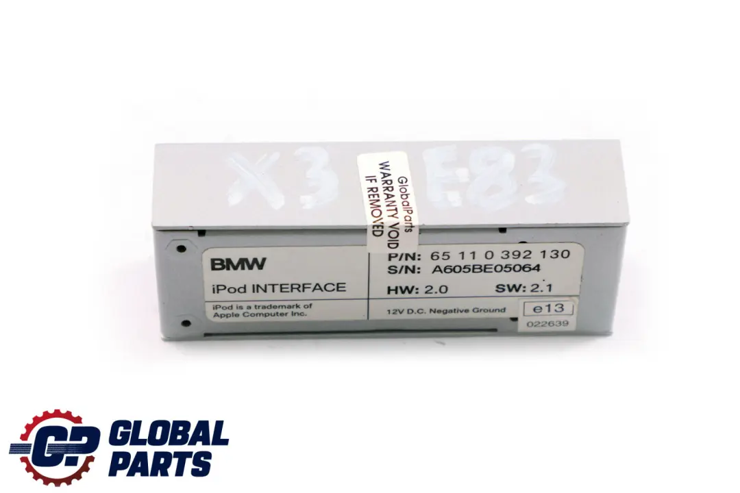 iPod Interface Control Unit Module to BMW 3 5 7 X5 Series E38 E39 E46 E53 with Part number 0392130 BMW 3 5 7 X5 Series E38 E39 E46 E53 iPod Interface Control Unit Module - SKU 0392130 - Part number 0392130