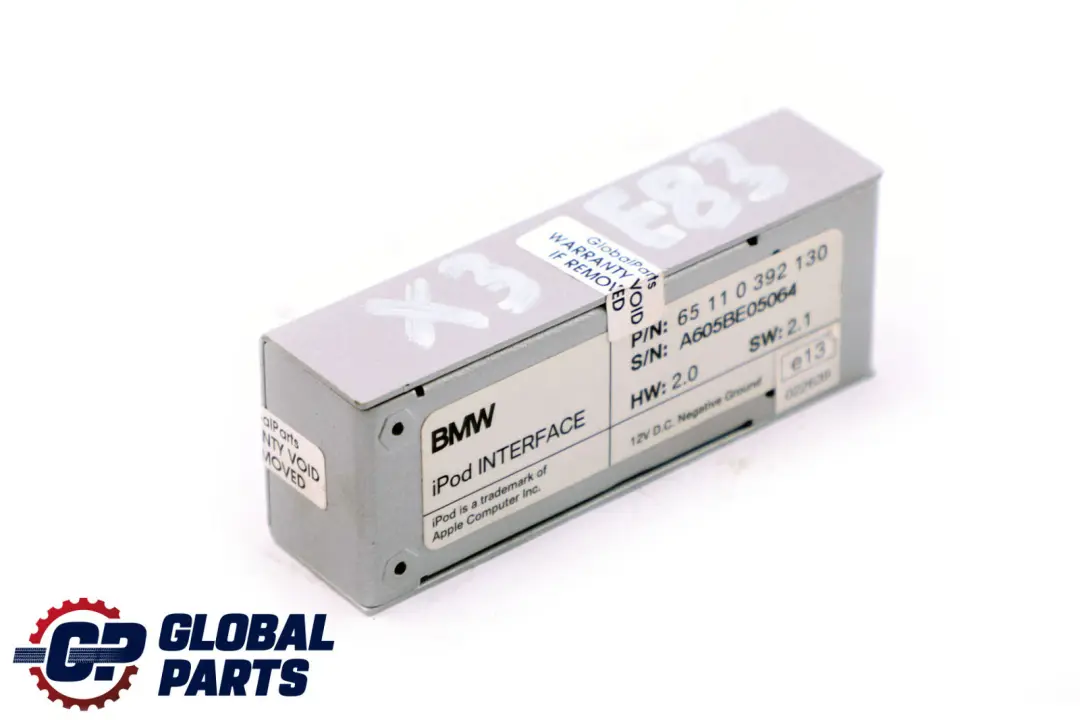 iPod Interface Control Unit Module to BMW 3 5 7 X5 Series E38 E39 E46 E53 with Part number 0392130 BMW 3 5 7 X5 Series E38 E39 E46 E53 iPod Interface Control Unit Module - SKU 0392130 - Part number 0392130