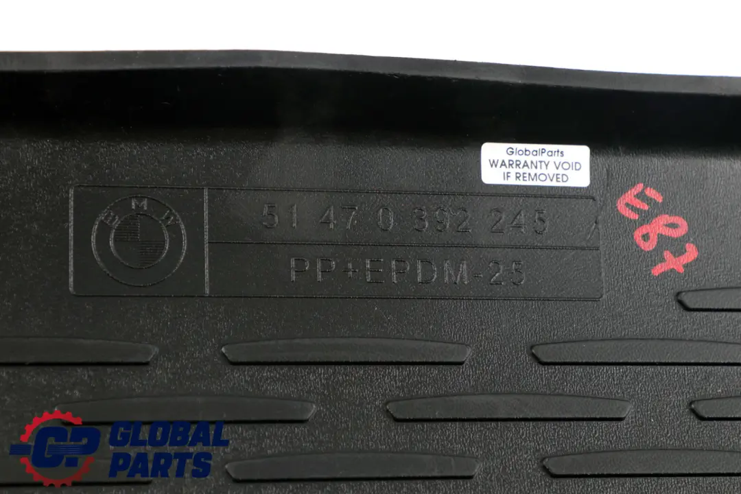 Fitted Luggage Compartment Mat Trunk Floor Cover to BMW E81 E87 LCI with Part number 0392245 BMW E81 E87 LCI Fitted Luggage Compartment Mat Trunk Floor Cover - SKU 0392245 - Part number 0392245
