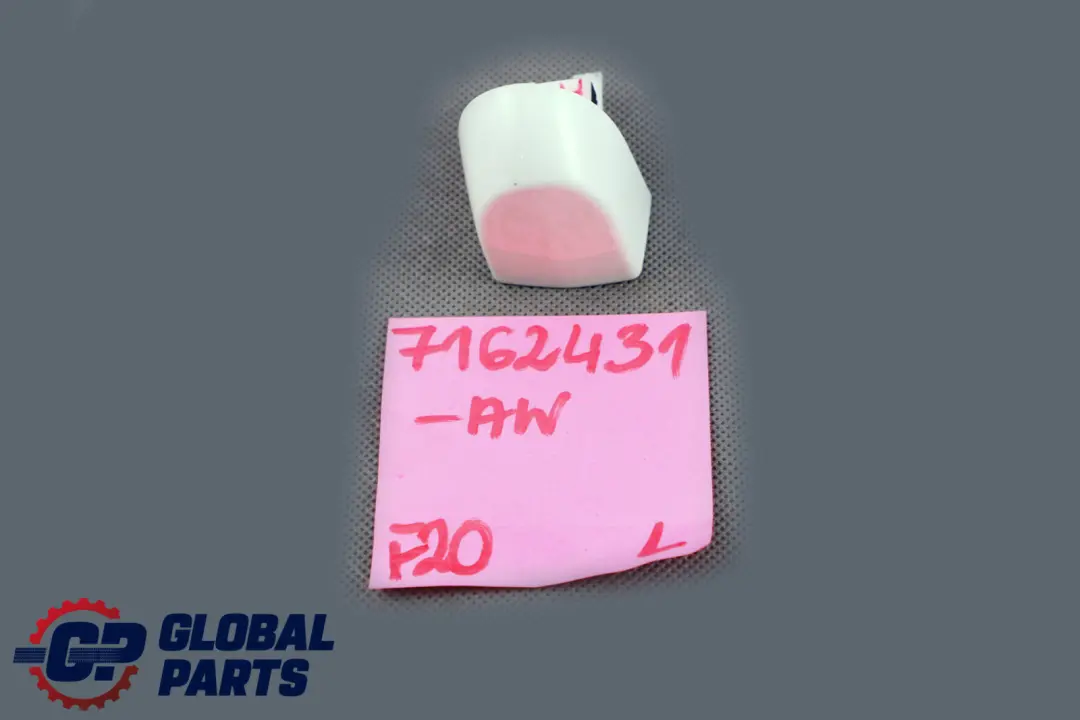 Exterior Handle Rear Left Door N/S Alpinweiss to BMW E90 E91 F20 F21 F30 Cover with Part number 7162431 BMW E90 E91 F20 F21 F30 Cover Exterior Handle Rear Left Door N/S Alpinweiss - SKU 0392541-AW - Part number 7162431