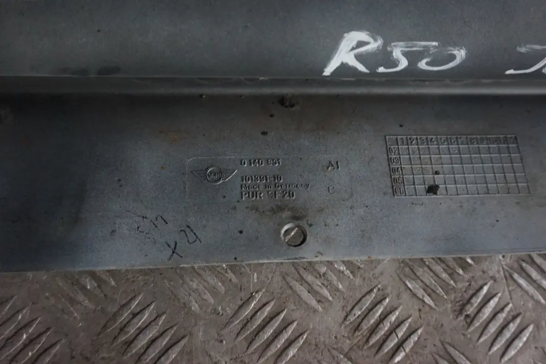 BMW MINI Cooper R50 JCW Right Door O/S Sill Skirt Side Trim Cosmosschwarz Black - SKU 0392892-COS - Part number 0392892